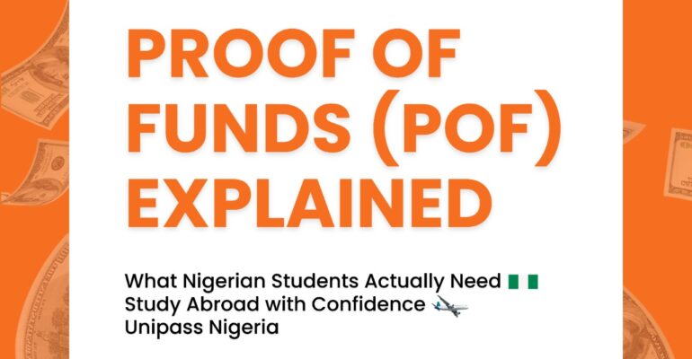 Proof of funds for student visa