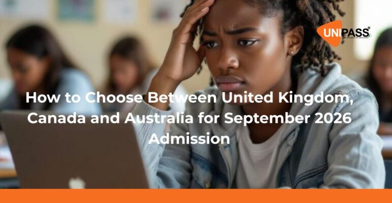 How to Choose Between United Kingdom, Canada and Australia for September 2026 Admission
